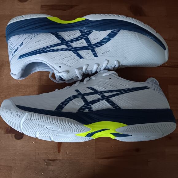 ASICS Gel-Game 9, Men\'s 10.5, TENNIS, WHT/BLUE main image 6